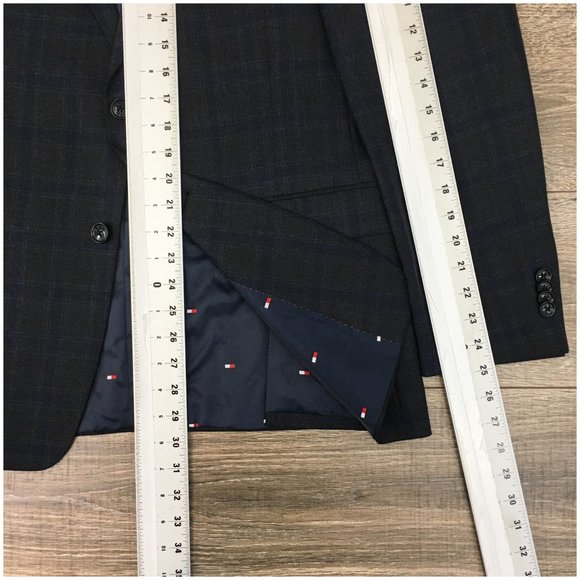 Tommy Hilfiger Mens Blazer Sport Coat Two Button Jacket Wool‎ 40R Casual Suits - Picture 13 of 13